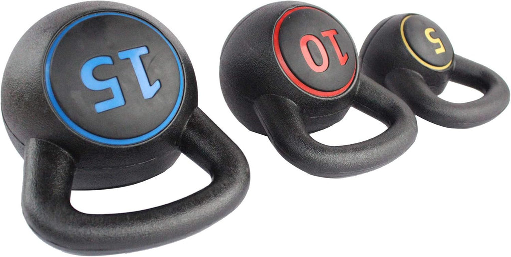 Vinyl Coated Kettlebells 3 Pieces Pack of 2 E5505