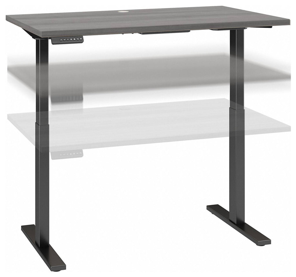 Electric Height Adjustable Standing Desk in Platinum Gray with Black Base R404