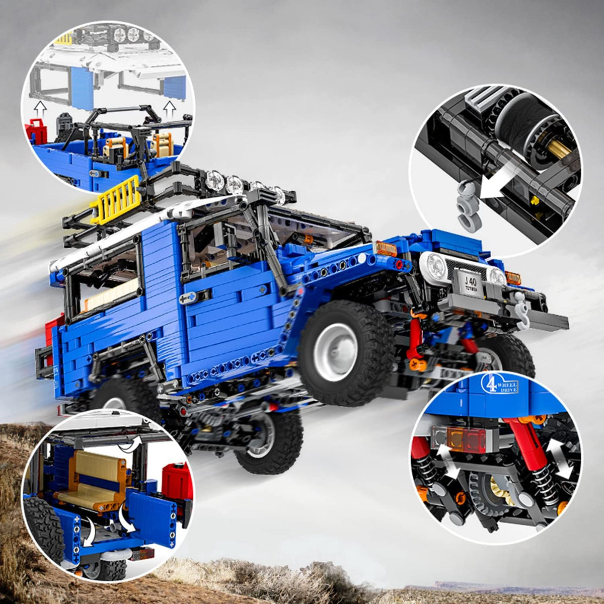 1:12 Scale 2101 Pieces Building Set J858