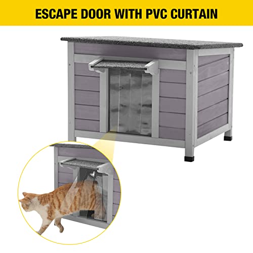 Cat House with Escape Door Insulated Weatherproof Roof T724920