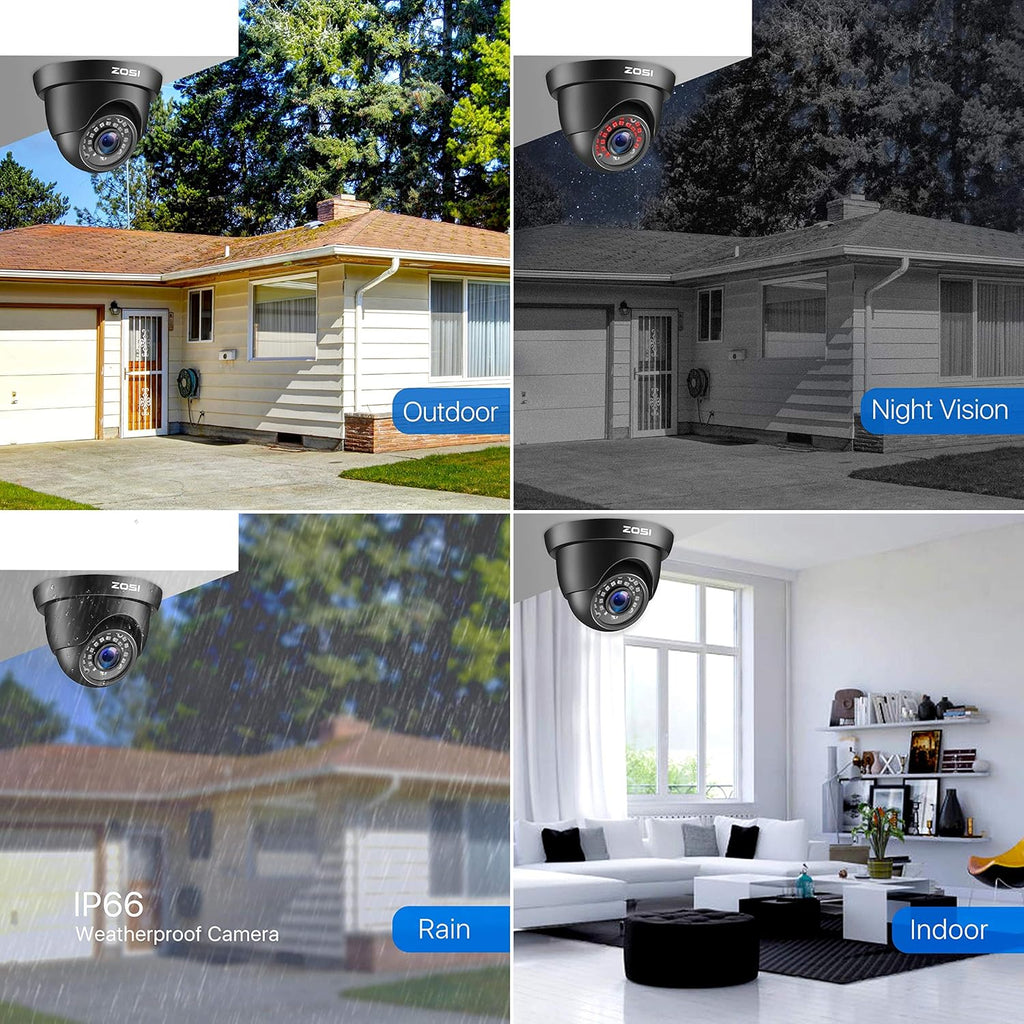 16 Channel 1080p Security Camera System with 2TB Hard Drive and 16 Dome Cameras G566
