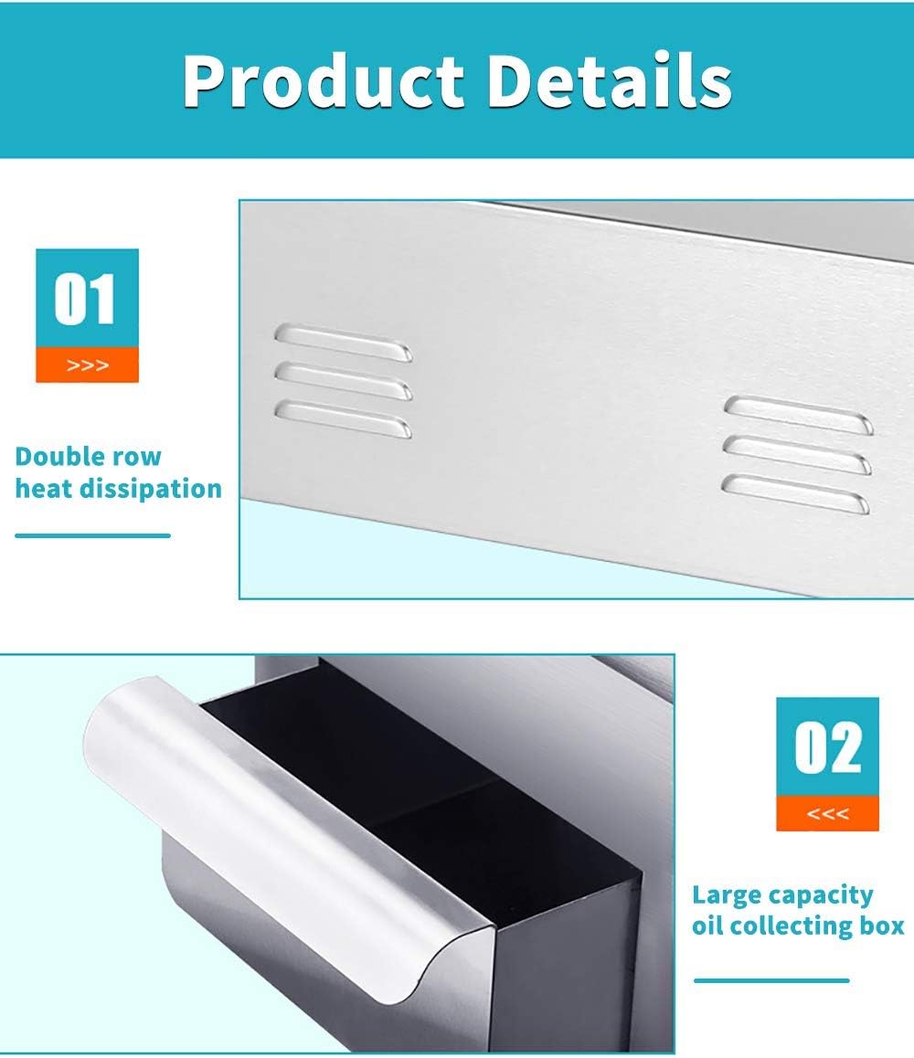 29 Electric Griddle 220V 4400Watt Commercial Countertop Stainless Steel Griddle with Temperature Control U4513