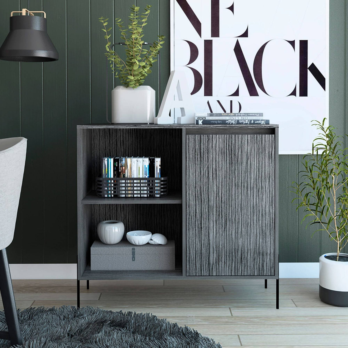 Aged Oak Accent Cabinet L5931