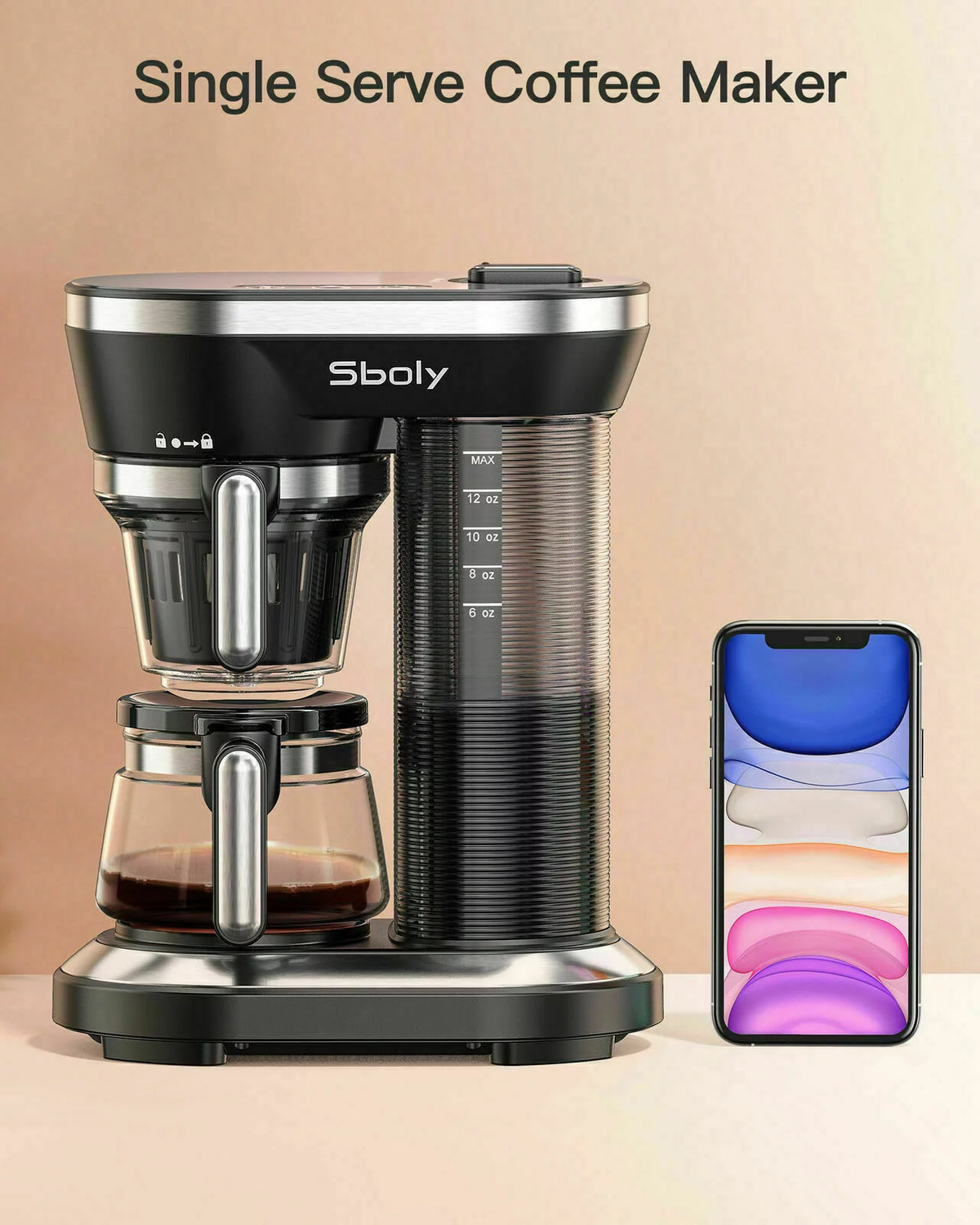 Automatic Coffee Maker & Grinder Single Cup V302889