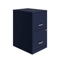 18in 2 Drawer Metal File Cabinet Navy B37895