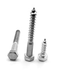 Hex Lag Screw Stainless Steel 18-8 Pk 25 G7381
