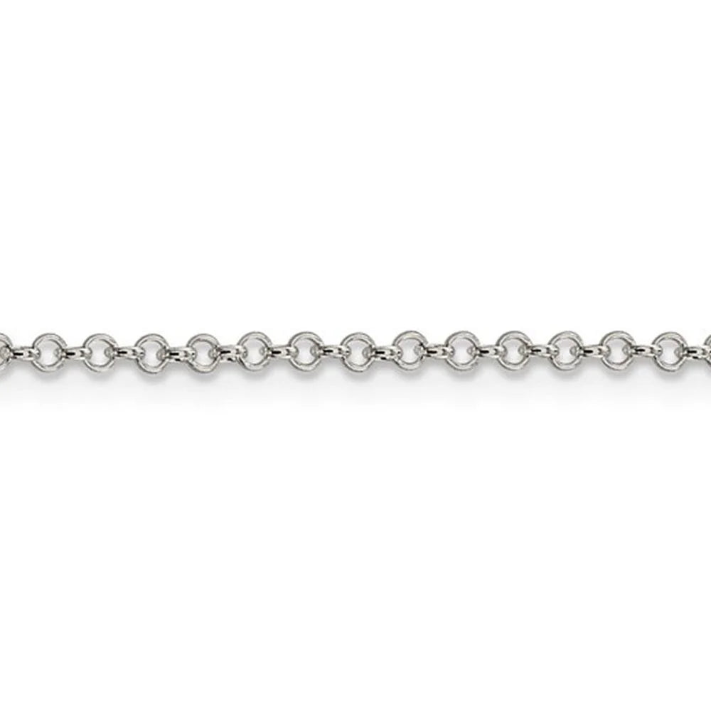 2mm Sterling Silver Rolo Chain Necklace, 26 Inch U906