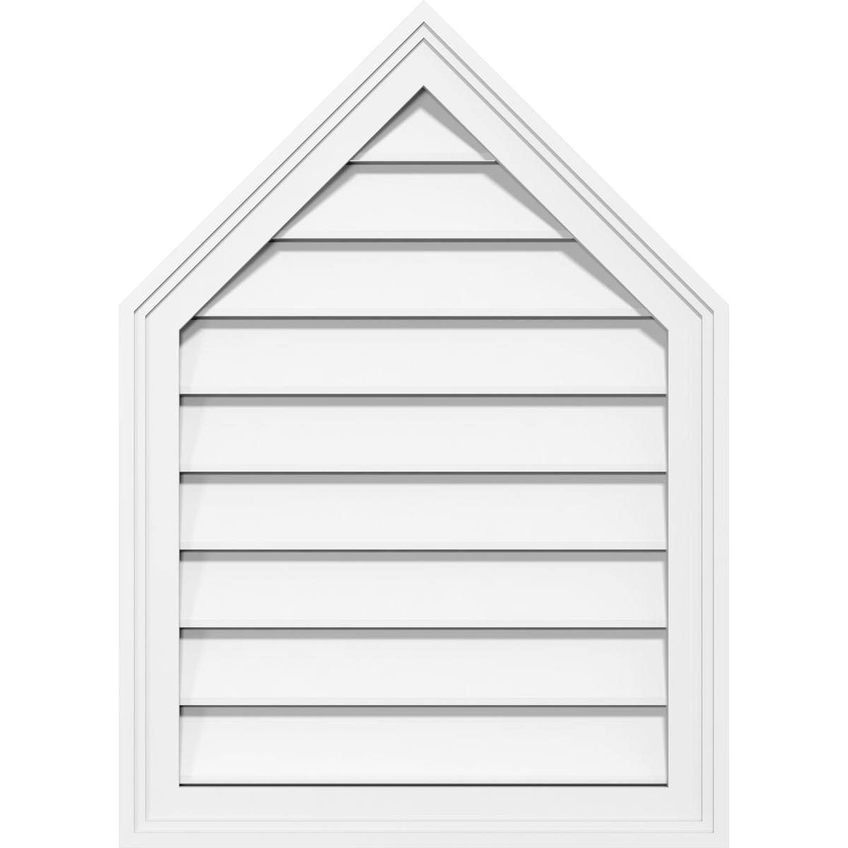 Peaked Top Surface Mount PVC Gable Vent S10742