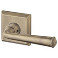 Matte Brass and Black Privacy Lever with Square Rose B327