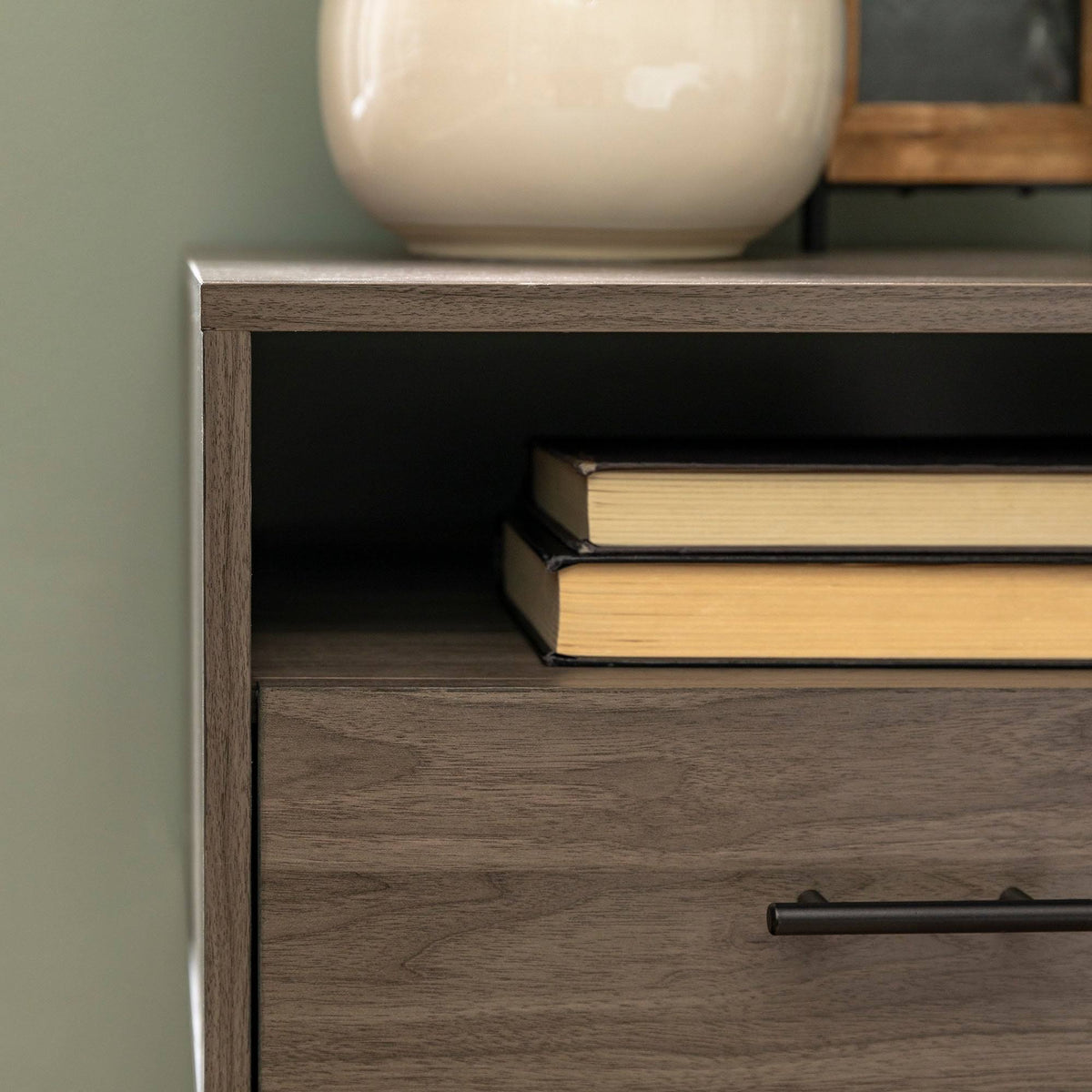 18-inch 1-Drawer Hairpin Side Table - Slate Grey U679409
