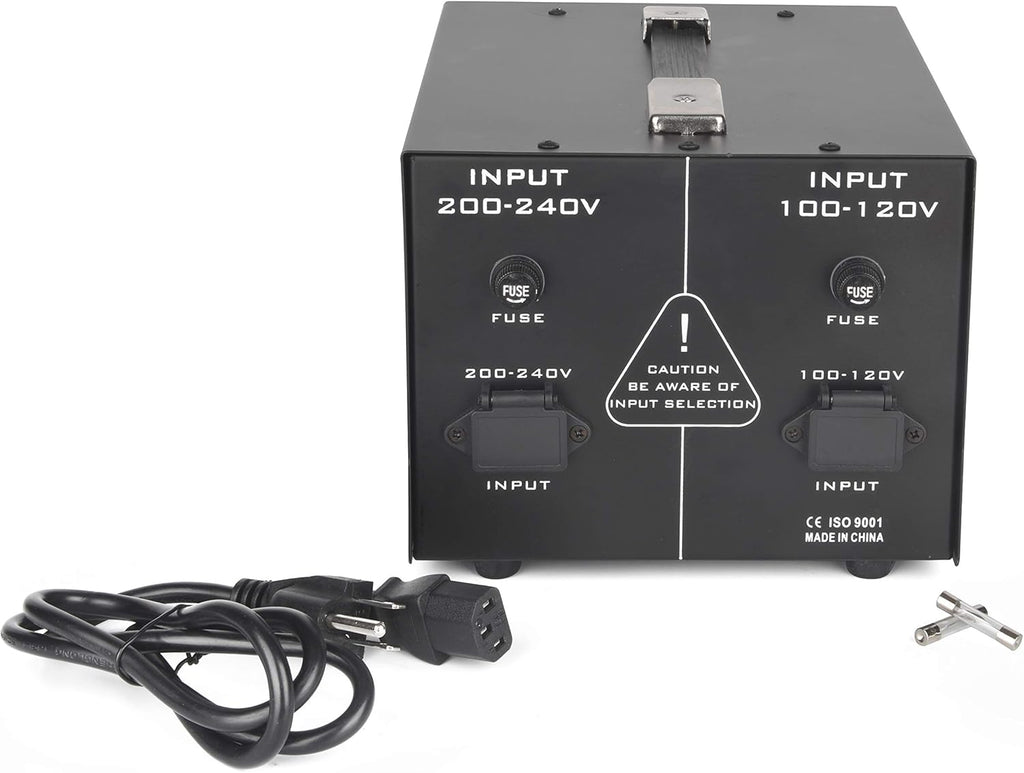 1500W Auto Step Up & Step Down Voltage Transformer Converter, AC 110/220V, US Standard, Schuko AC Outlets, DC 5V USB Port B6427