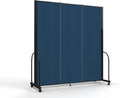 Navy 7'6" x 8'7" Folding Room Divider with Metal Frame C860268