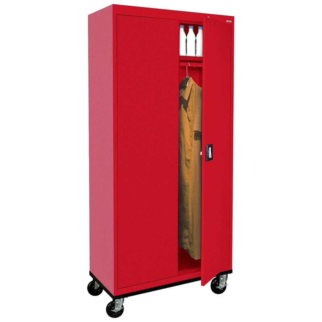 36"W x 24"D x 78"H Steel Mobile Wardrobe S17941