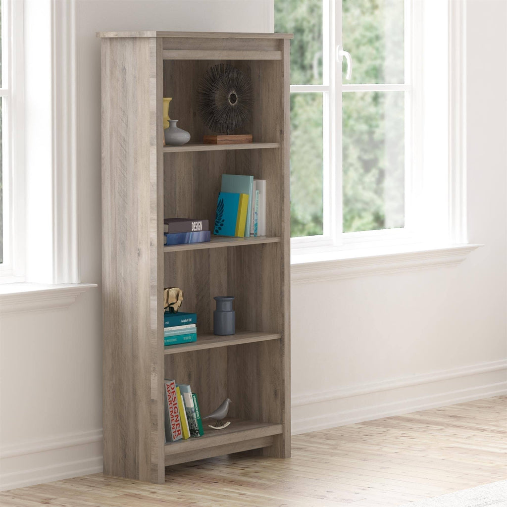 Gray Oak 4 Shelf Bookcase X682800