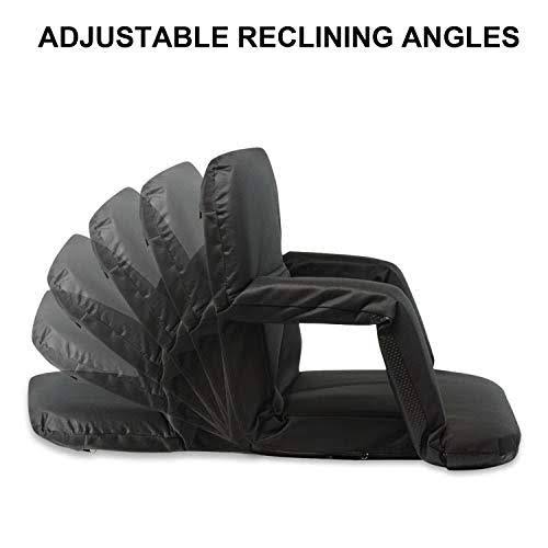 Black Set Stadium Bleacher and Bench Seat Chair with Carry Straps N9528