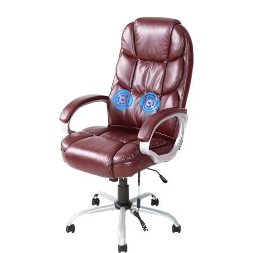 Black Adjustable Ergonomic PU Leather Office Chair with Armrests G71880