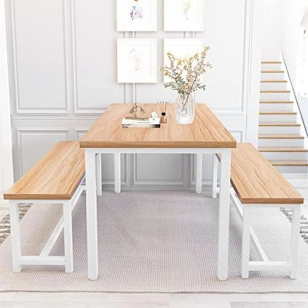 47" Dining Table Set with 2 Benches Y324597