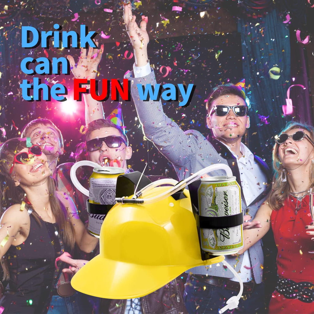 Yellow Adjustable Drinking Helmet with Straw C233872