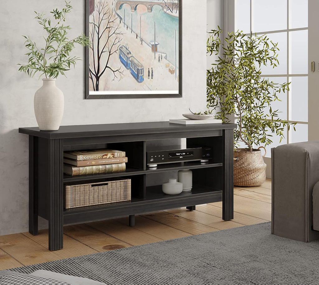 Black 75 Inch Fireplace TV Stand with Storage G80977