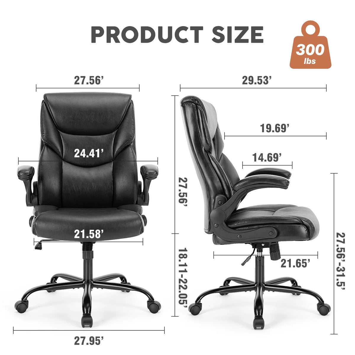 PU Leather High Back Ergonomic Office Chair U818