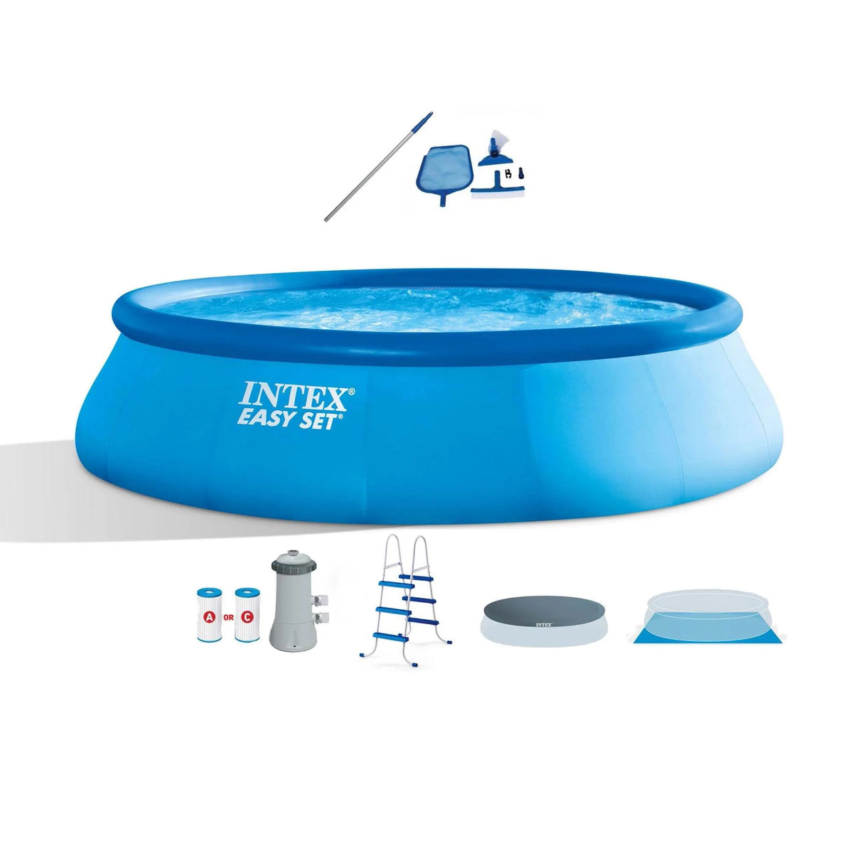 15' x 42 Inflatable Swimming Pool and Maintenance Kit D174