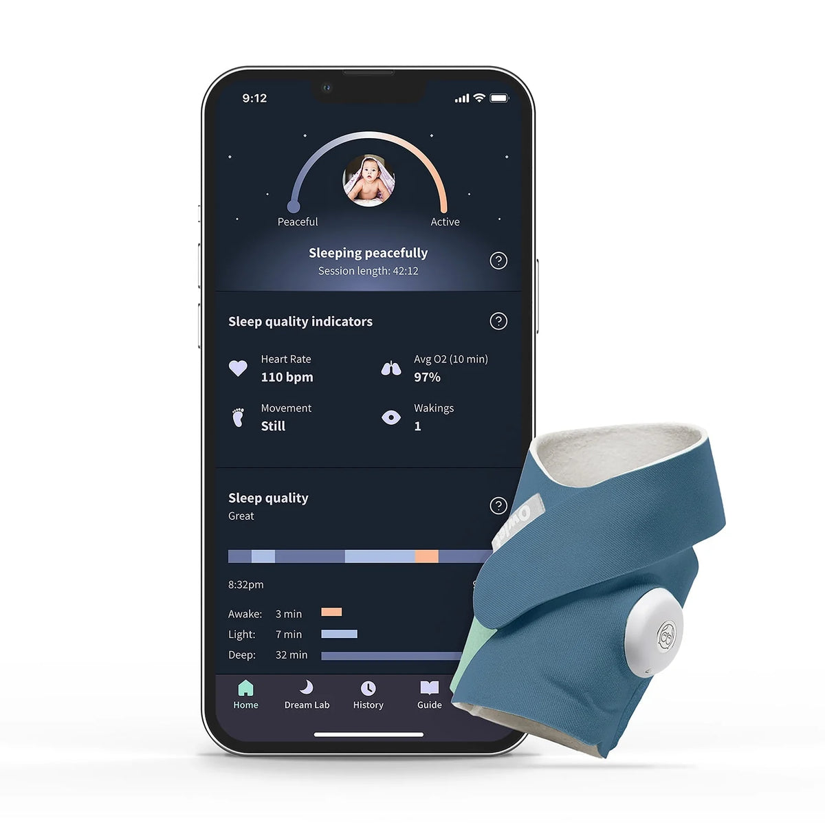 Smart Baby Monitor with Live Health Readings & Notifications F37606