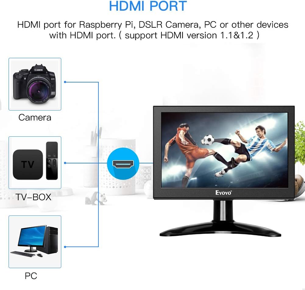 7 inch Portable IPS HDMI LCD Monitor Pack of 2 W9599