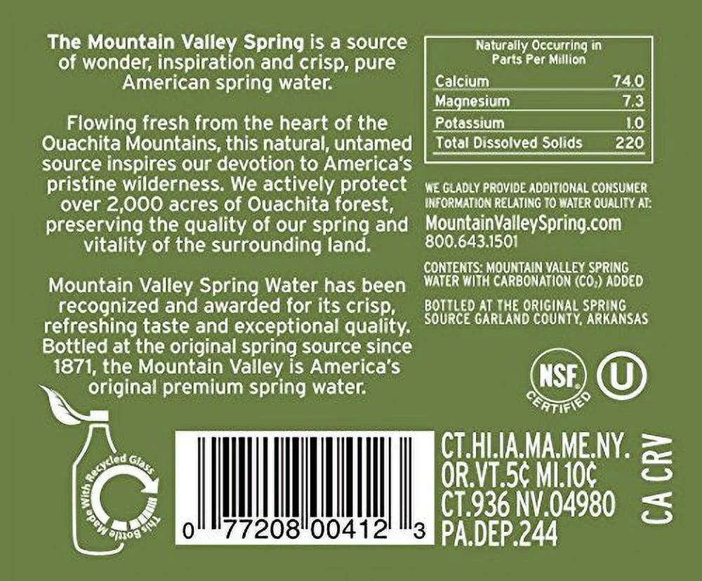 Sparkling Water, 333 mL Glass Bottles (Pack of 24) S5051