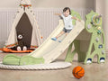 Unicorns-Pink Plastic Toddler Slide with Basketball Hoop & Ring Game A596