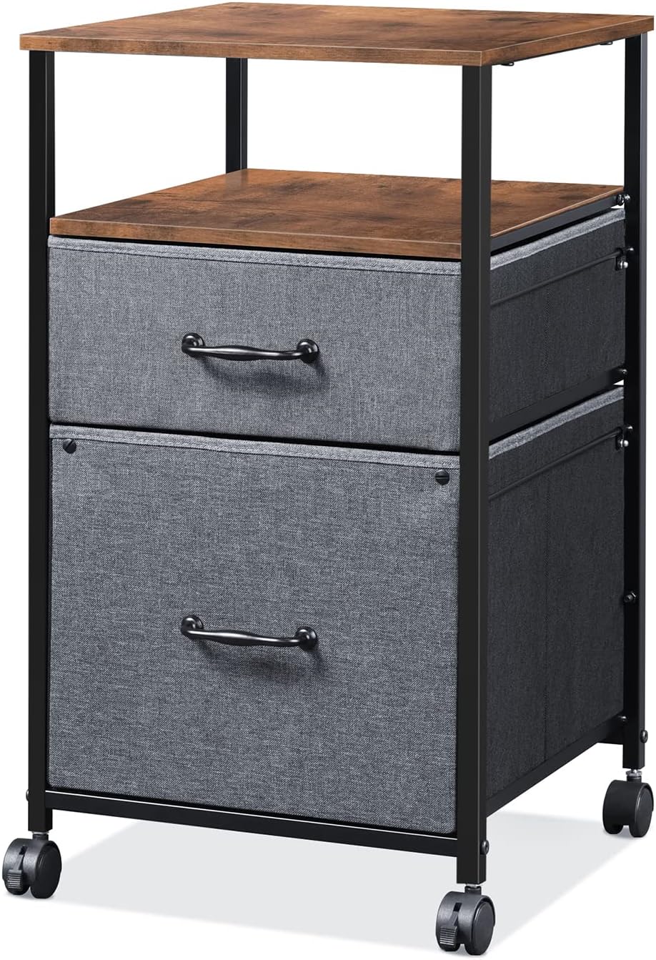 Mobile File Cabinet with Storage Shelf A987