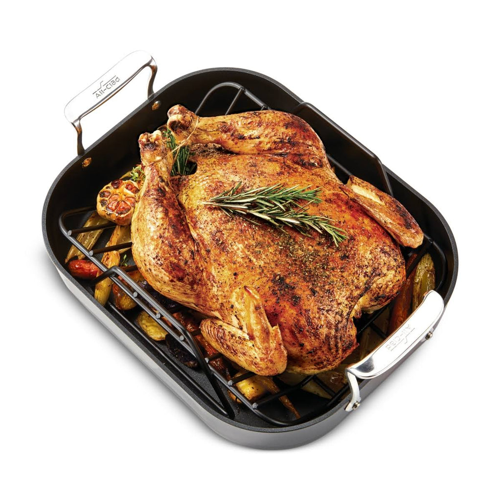 Grey Roaster with Rack, 11 X14 in X8751