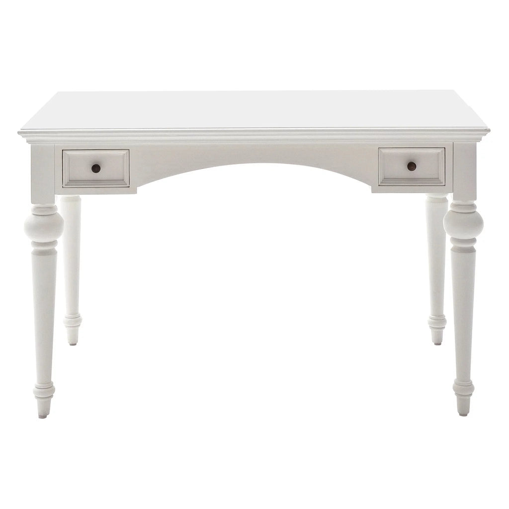 Antiqued White Writing Desk with Hutch I41055