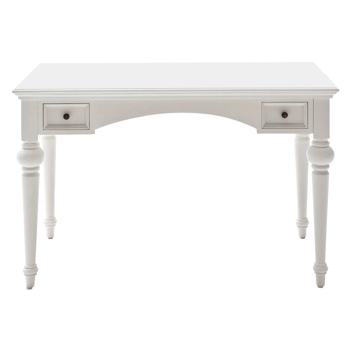 Antiqued White Writing Desk with Hutch I41055