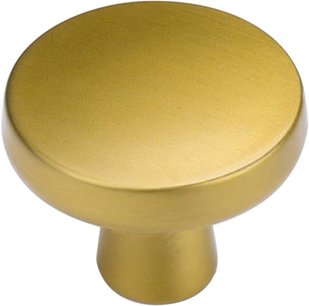 Brushed Brass Cabinet Knobs 10 Pack G8305