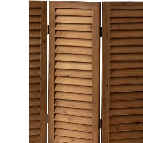 White 3 Panel Wood Folding Room Divider I947089