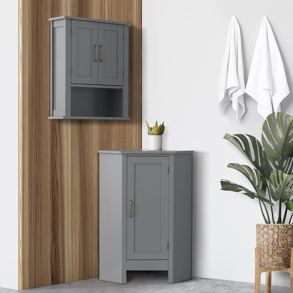 Grey Corner Cabinets L37083