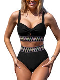 Women's Two Piece Bikini Set High Waisted V Neck V331