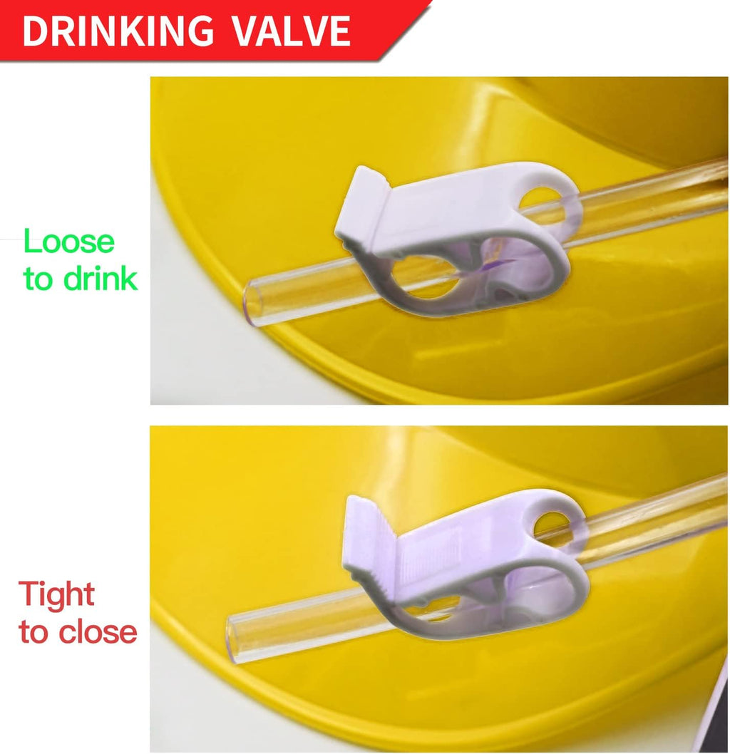 Yellow Adjustable Drinking Helmet with Straw C233872