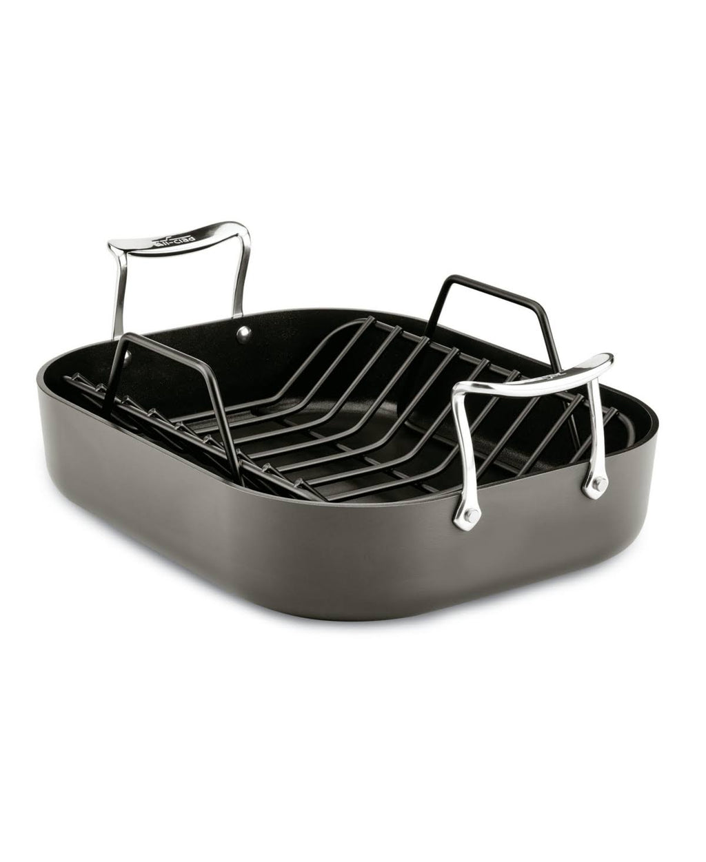 Grey Roaster with Rack, 11 X14 in X8751