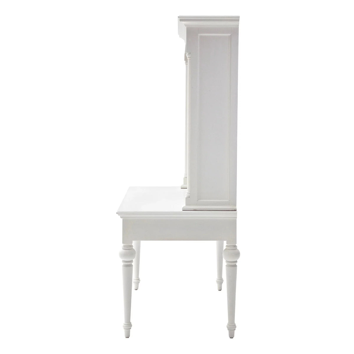 Antiqued White Writing Desk with Hutch I41055