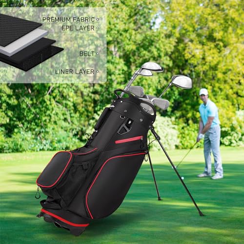 Navy 14 Way Divider Lightweight Golf Stand Bag with Dust Cover G320