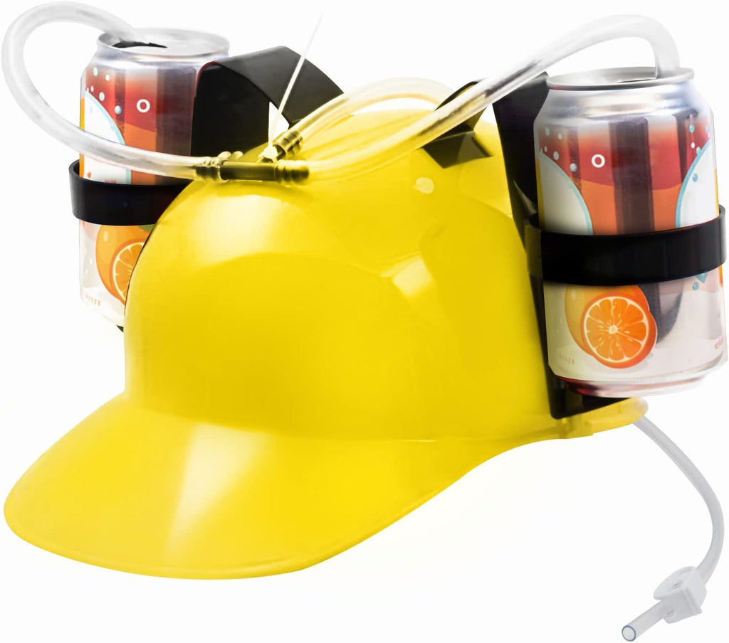 Yellow Adjustable Drinking Helmet with Straw C233872