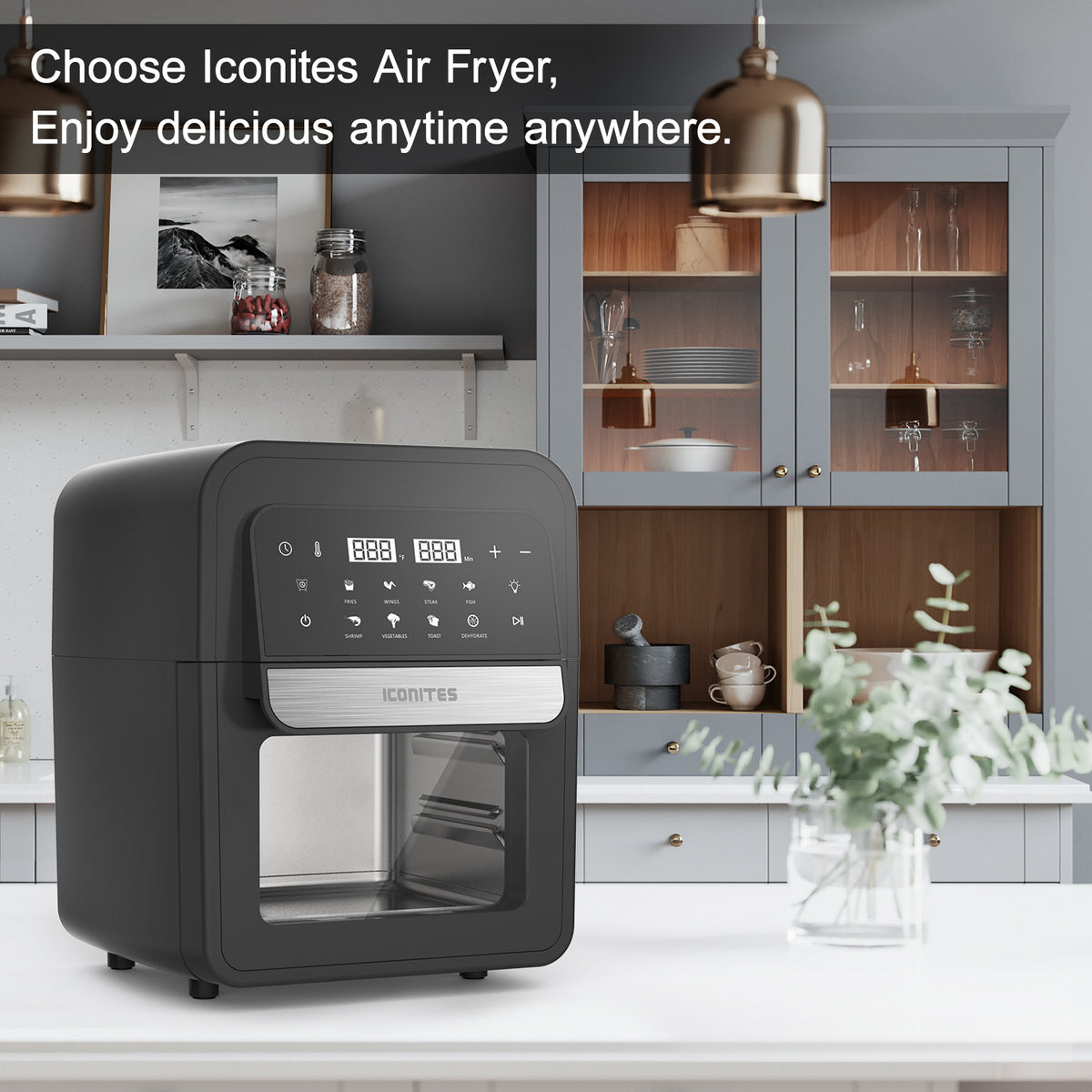 8-in-1 6.5 Quart Air Fryer Oven with Digital Touch-Screen X572