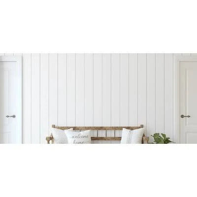 Solid Wood Wall Paneling in White (Set of 2) X9708