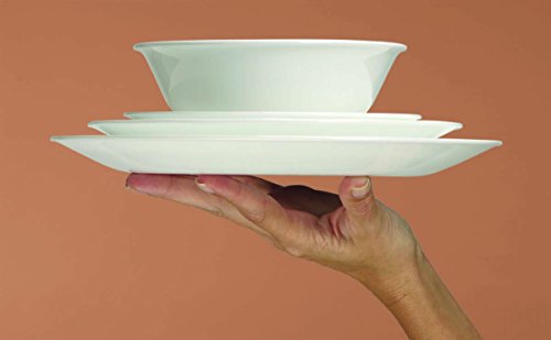 22 cm White Glass Luncheon Plate, Pack of 6 I48173