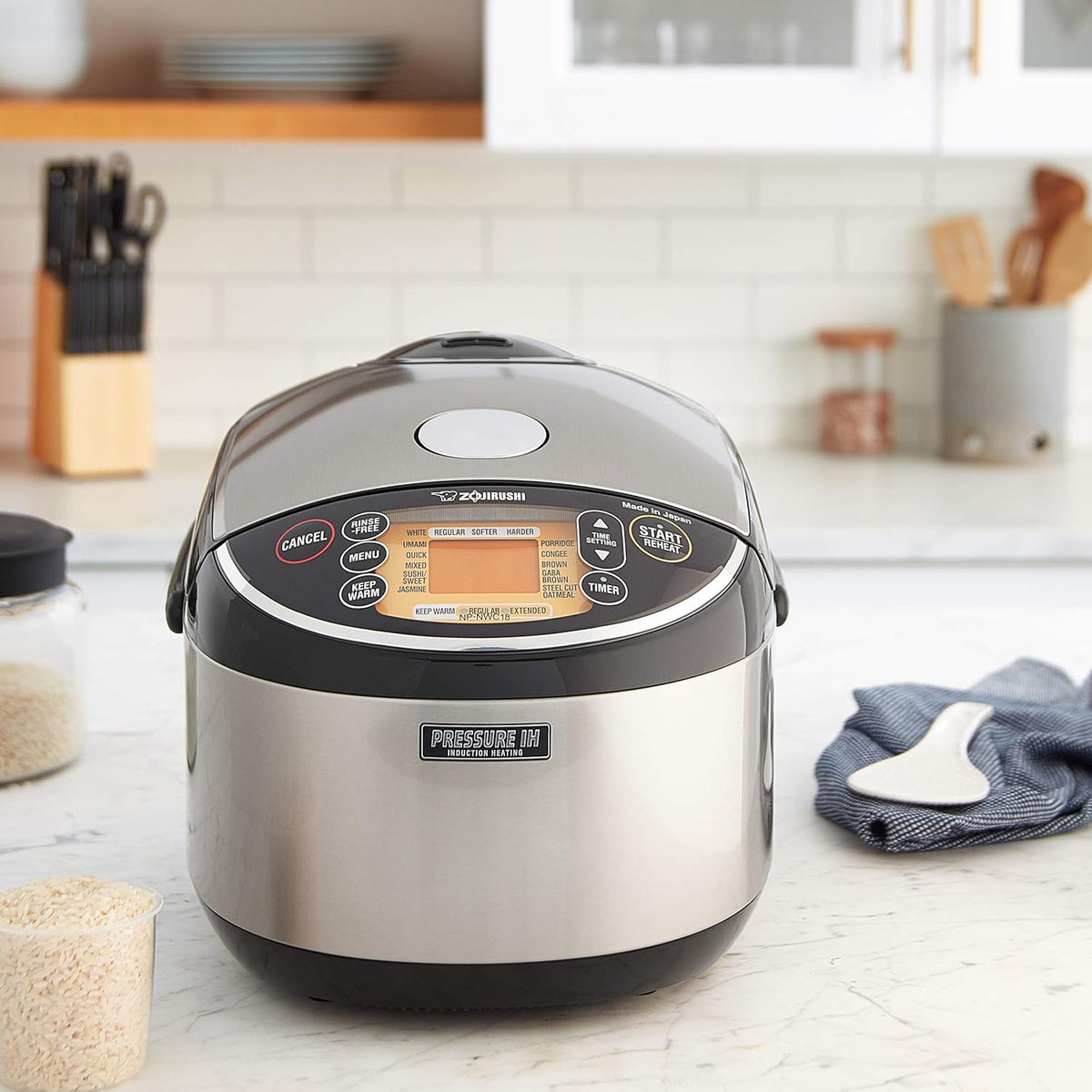 Pressure Induction Heating 10-Cup Rice Cooker and Warmer W74728