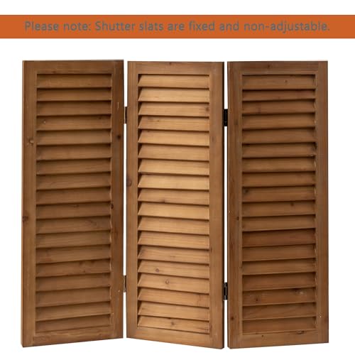 White 3 Panel Wood Folding Room Divider I947089