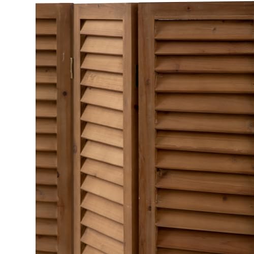 White 3 Panel Wood Folding Room Divider I947089