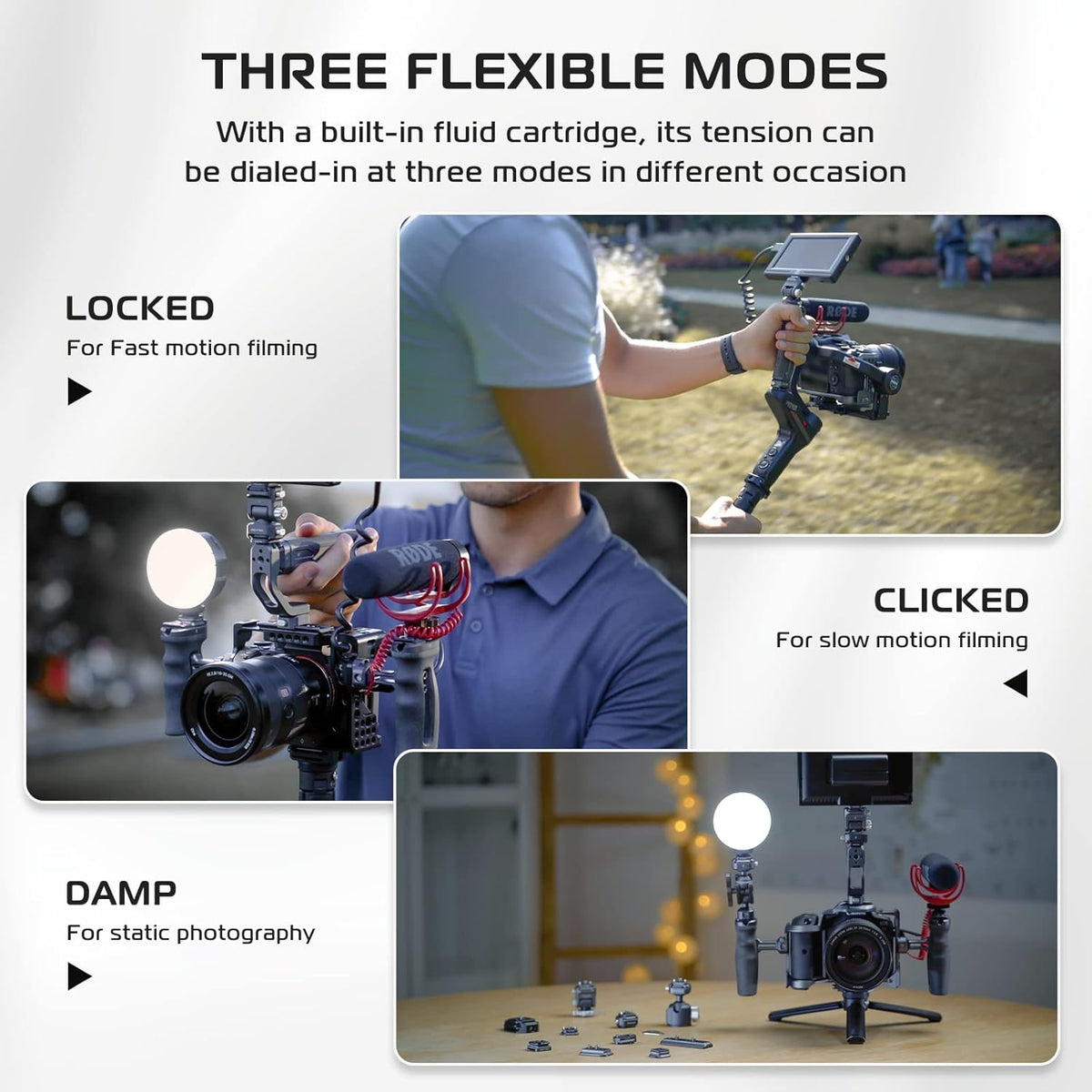 Camera Monitor Mount with 360° Rotation Ballheads O321