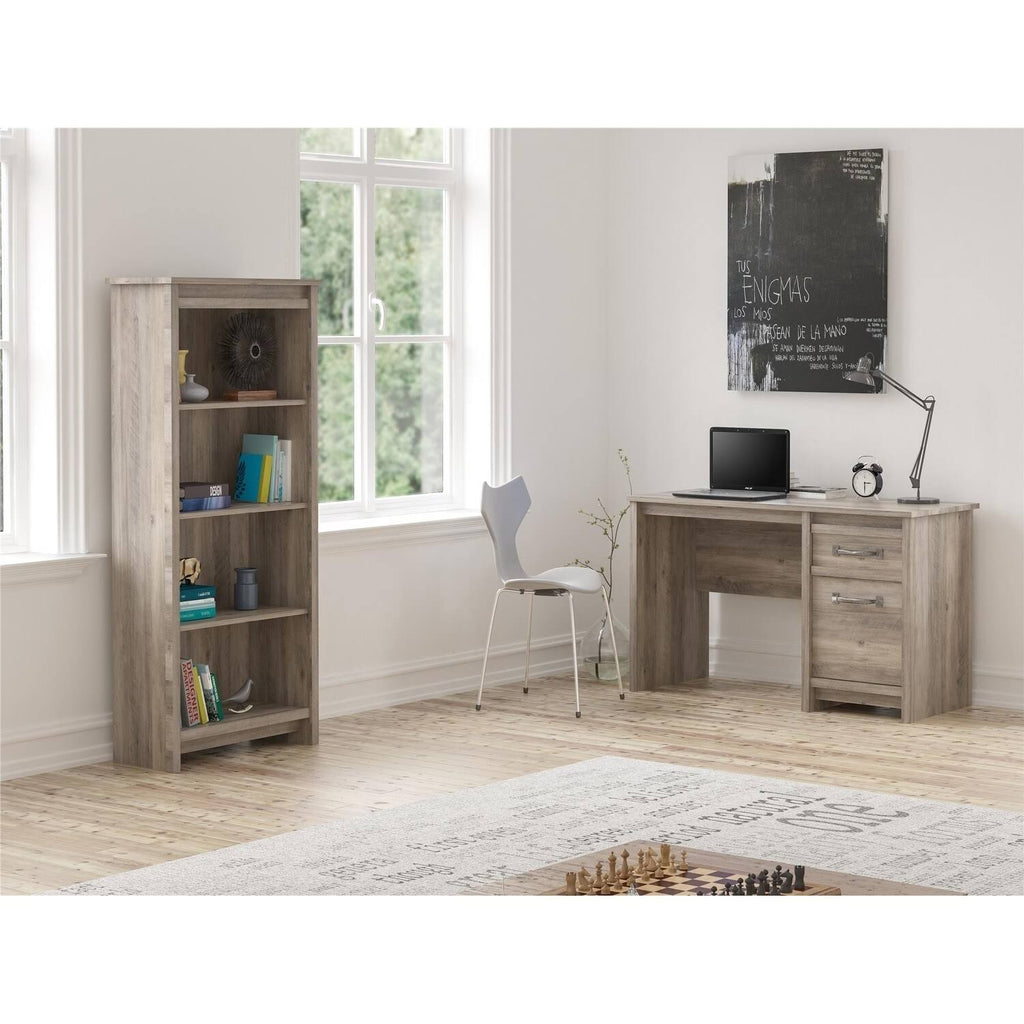 Gray Oak 4 Shelf Bookcase X682800